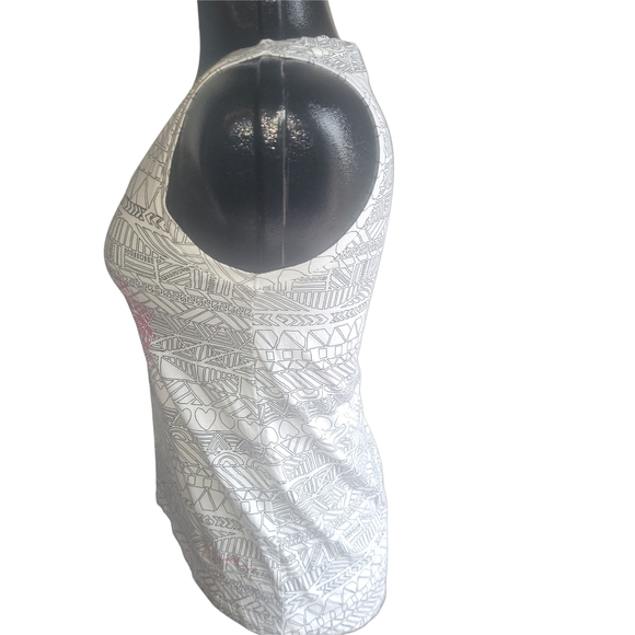 Desigual Abstract Print Tank Top With Heart Pattern XS - Picture 4 of 6